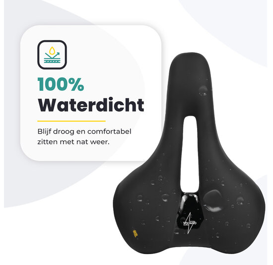 Voltano Fietszadel Elegance - Zwart - Dames - Gel Zadel