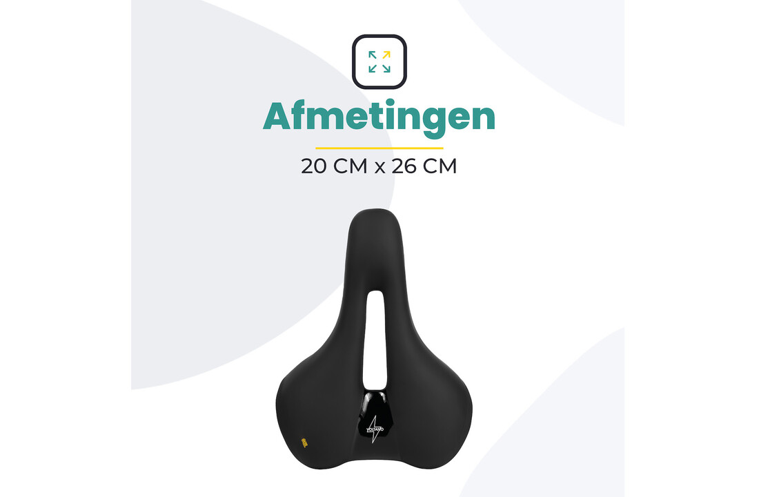 Voltano Fietszadel Elegance - Zwart - Dames - Gel Zadel