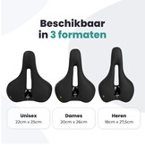 Voltano Fietszadel Elegance - Zwart - Trekking Gel Zadel - Heren