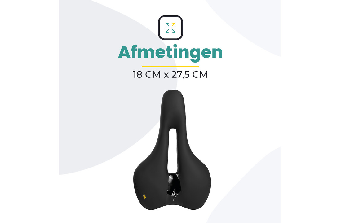 Voltano Fietszadel Elegance - Zwart - Trekking Gel Zadel - Heren