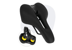 Voltano Fietszadel Elegance - Zwart - Trekking Gel Zadel - Heren