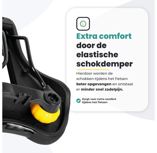 Voltano Fietszadel Elegance - Zwart - Unisex - Breed - Gel Zadel