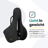 Voltano Fietszadel Elegance - Zwart - Unisex - Breed - Gel Zadel