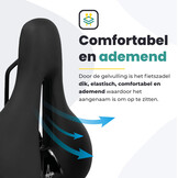 Voltano Fietszadel Elegance - Zwart - Unisex - Breed - Gel Zadel