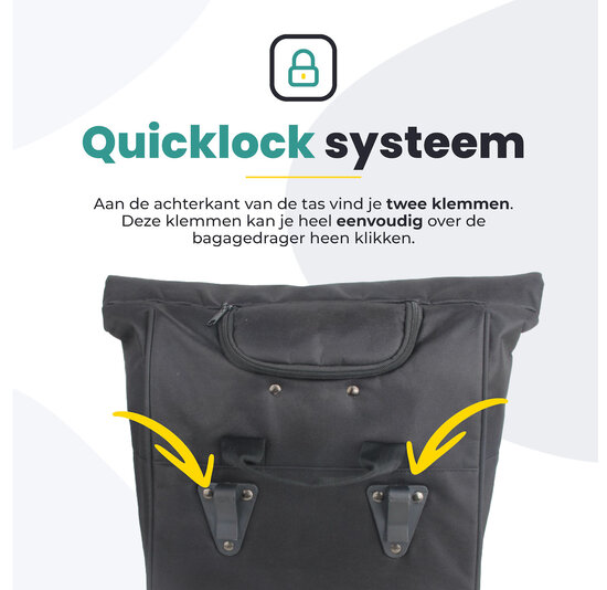 Voltano Fietstrolley Tas - Fietstas en Trolley in 1 - Zwart - 18-28 Liter