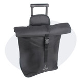 Voltano Fietstrolley Tas - Fietstas en Trolley in 1 - Zwart - 18-28 Liter