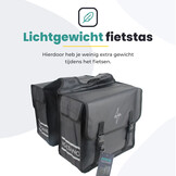 Voltano Dubbele Fietstas City - Zwart - 35 Liter - Tarpaulin - 100% Waterdicht