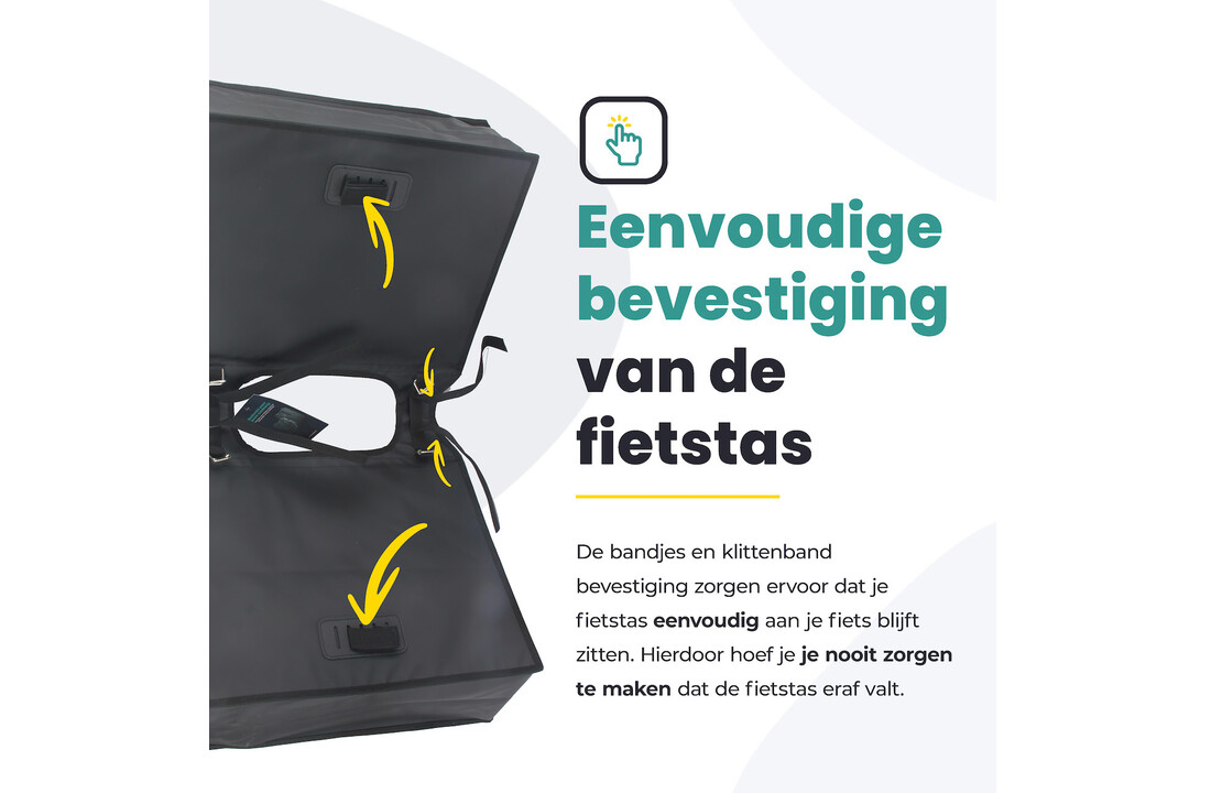 Voltano Dubbele Fietstas City - Zwart - 35 Liter - Tarpaulin - 100% Waterdicht
