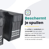 Voltano Dubbele Fietstas City - Zwart - 35 Liter - Tarpaulin - 100% Waterdicht