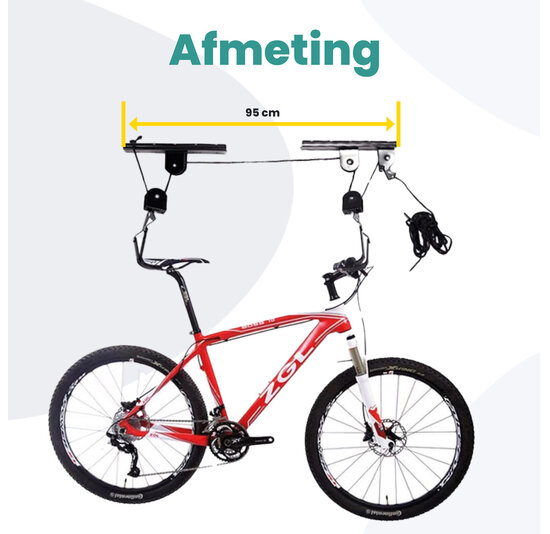 Voltano Fietslift - Ophangsysteem Fietstakel - Zwart