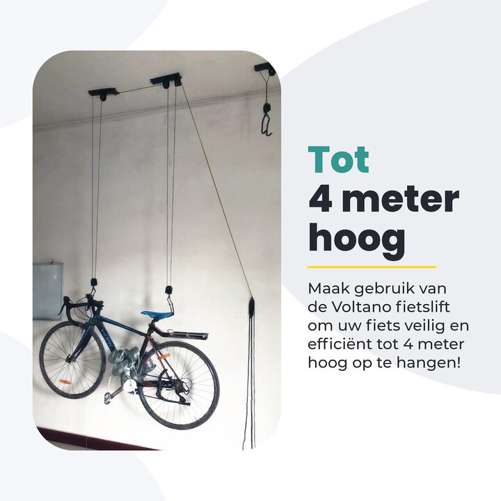Voltano Fietslift - Ophangsysteem Fietstakel - Zwart