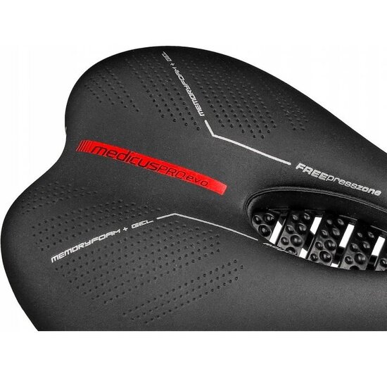Wittkop Medicus Pro Evo 7.0 Unisex MTB Fietszadel - Memory Foam Met Gel Inleg Zadel
