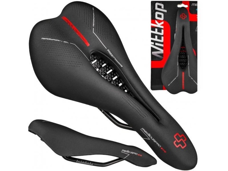 Wittkop Medicus Pro Evo 7.0 Unisex MTB Fietszadel - Memory Foam Met Gel Inleg Zadel