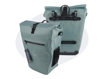 Voltano Luxe E-bike Fietstas 28L - Ice Blauw - Pakaftas Met Laptop Vak