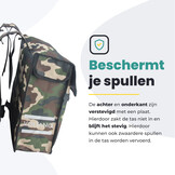 Voltano Dubbele Fietstas Army Green - Groen - 38 Liter - Waterdicht Polyester