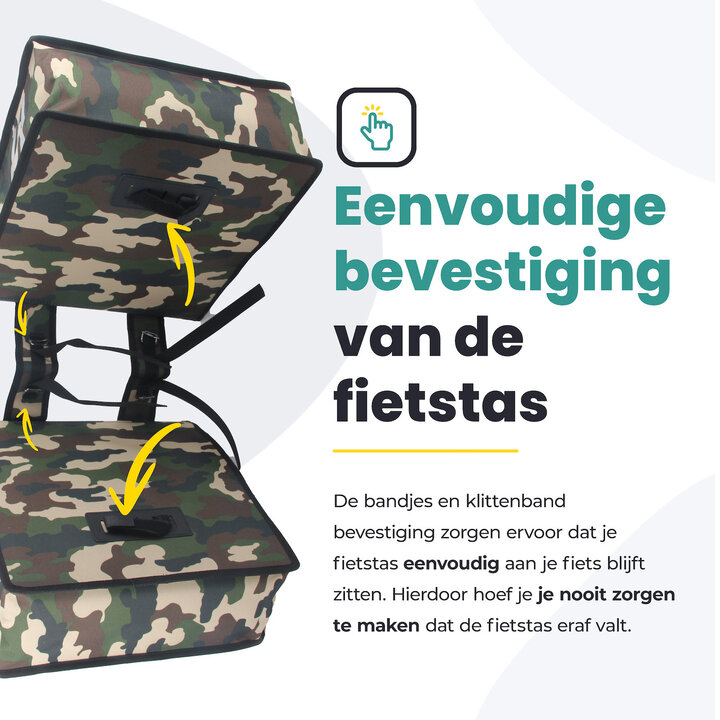 Voltano Dubbele Fietstas Army Green - Groen - 38 Liter - Waterdicht Polyester