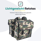 Voltano Dubbele Fietstas Army Green - Groen - 38 Liter - Waterdicht Polyester