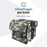 Voltano Dubbele Fietstas Army Green - Groen - 38 Liter - Waterdicht Polyester