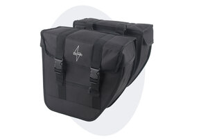 Voltano Dubbele Fietstas Urban Flow Afgeschuind - Zwart