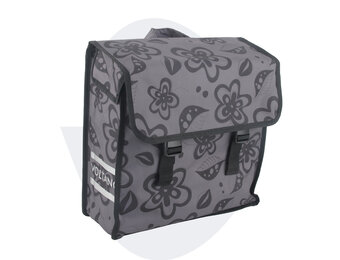 Voltano Voorgevormde Enkele Fietstas Floral Fusion - Pakaftas Grijs