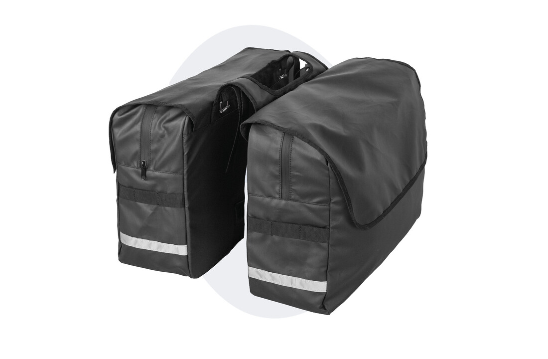 Voltano Luxe Dubbele Fietstas XL - Zwart - 44 Liter - 100% Waterdicht