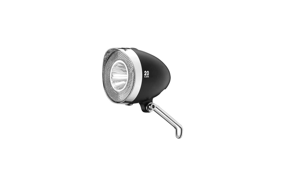 XLC Koplamp Retro Led - Zwart - 20 Lux - Fietslamp Voorlicht