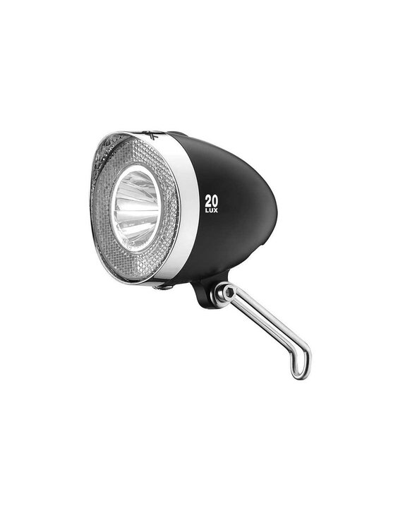 XLC Koplamp Retro Led - Zwart - 20 Lux - Fietslamp Voorlicht