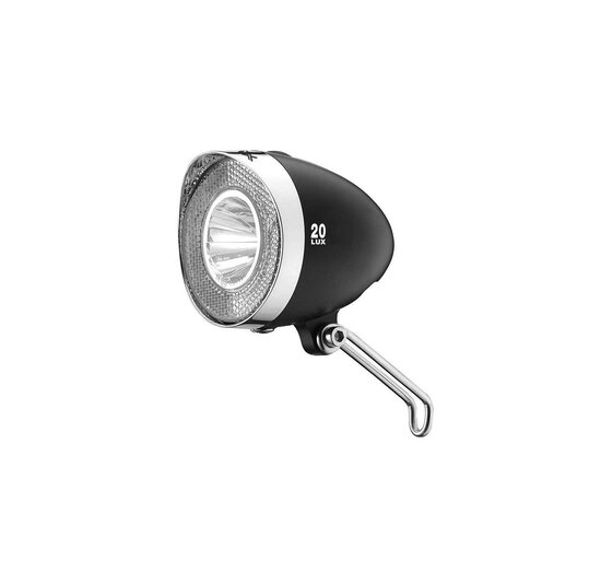 XLC Koplamp Retro Led - Zwart - 20 Lux - Fietslamp Voorlicht