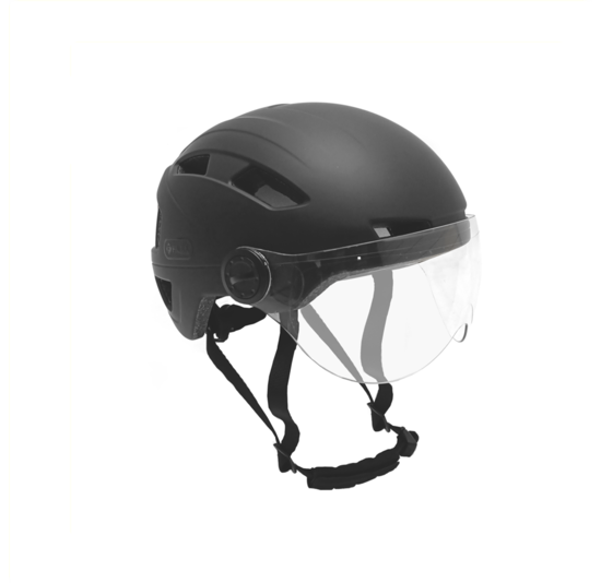 Falkx Snorscooter / Speed pedelec Helm Met Vizier - Mat Zwart
