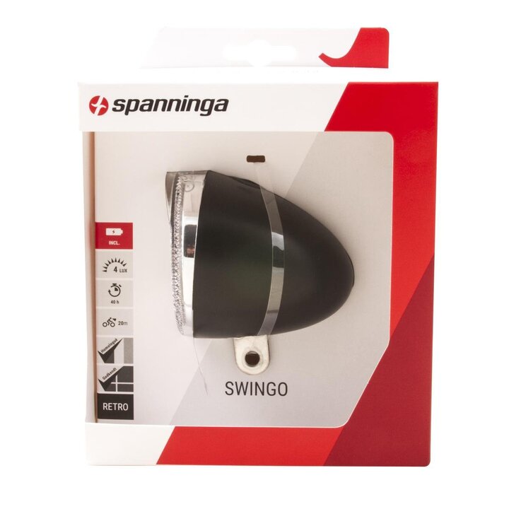 Spanninga Swingo XB LED koplamp - Zwart