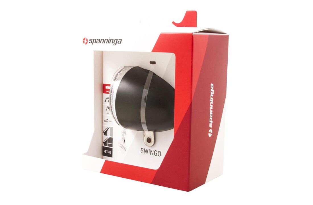 Spanninga Swingo XB LED koplamp - Zwart