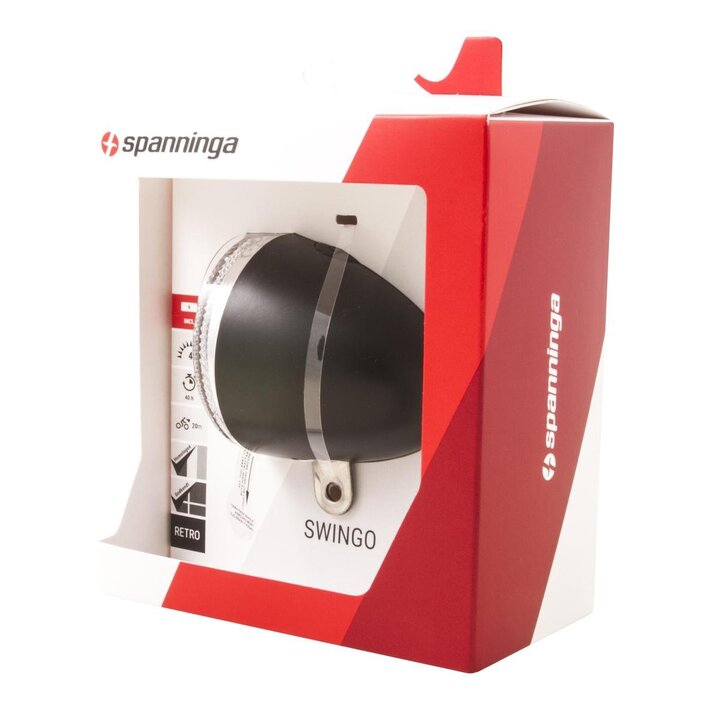 Spanninga Swingo XB LED koplamp - Zwart