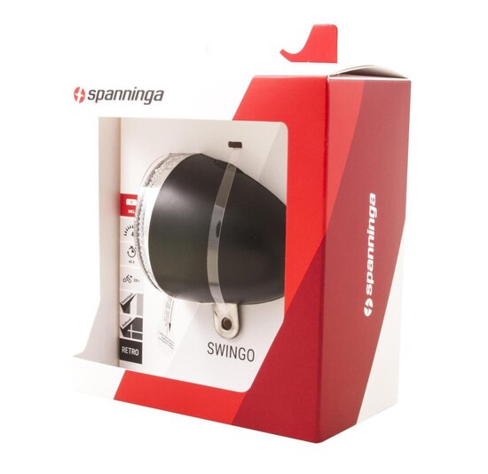 Spanninga Swingo XB LED koplamp - Zwart