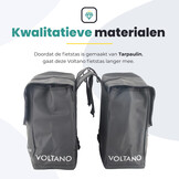 Voltano Dubbele Fietstas Urban - Zwart - 30 Liter - 100% Waterdicht - Afsluitbaar