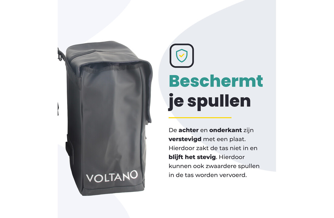 Voltano Dubbele Fietstas Urban - Zwart - 30 Liter - 100% Waterdicht - Afsluitbaar