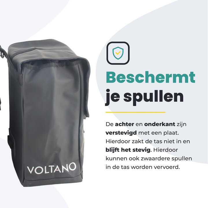 Voltano Dubbele Fietstas Urban - Zwart - 30 Liter - 100% Waterdicht - Afsluitbaar