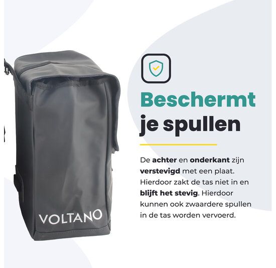 Voltano Dubbele Fietstas Urban - Zwart - 30 Liter - 100% Waterdicht - Afsluitbaar