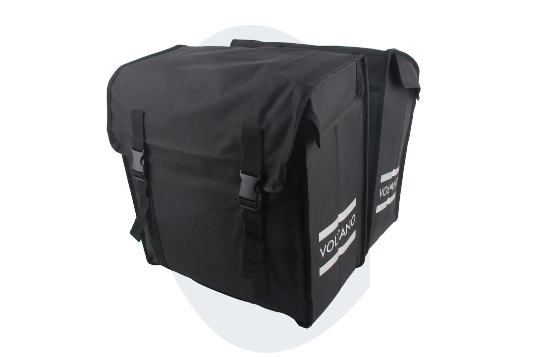 Voltano Dubbele Fietstas XXL - Zwart - 60 Liter