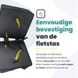 Voltano Dubbele Fietstas XXL - Zwart - 60 Liter