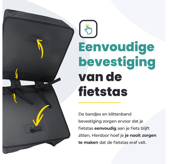 Voltano Dubbele Fietstas XXL - Zwart - 60 Liter