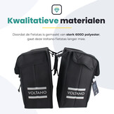 Voltano Dubbele Fietstas XXL - Zwart - 60 Liter