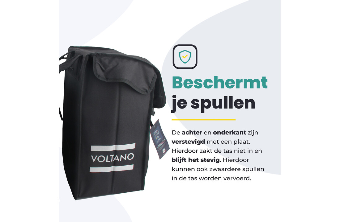 Voltano Dubbele Fietstas XXL - Zwart - 60 Liter
