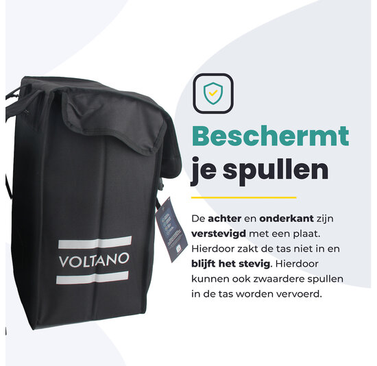 Voltano Dubbele Fietstas XXL - Zwart - 60 Liter