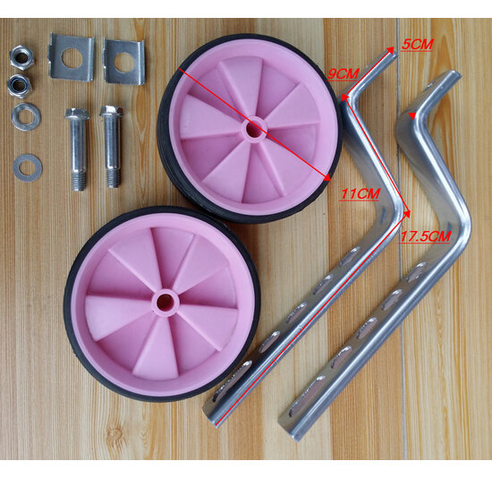 Voltano Zijwieltjes – Roze – 12-20 Inch