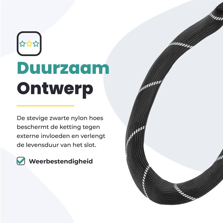 Voltano ART2 Kettingslot - Zwart - 120 CM - ART 2 Slot