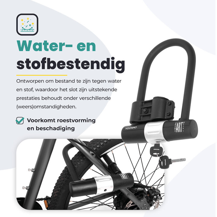 Voltano Beugelslot ART4 - Zwart - Gratis Framehouder - 180 x 320 MM