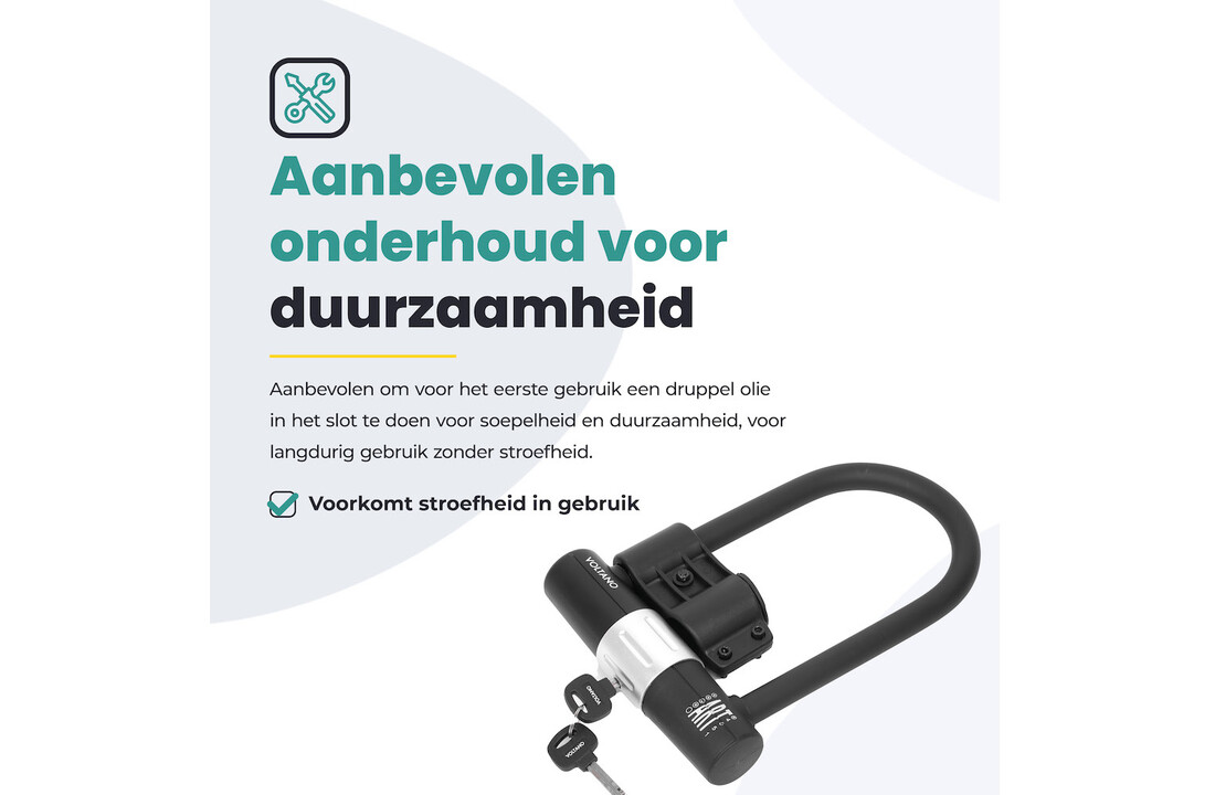 Voltano Beugelslot ART4 - Zwart - Gratis Framehouder - 180 x 320 MM