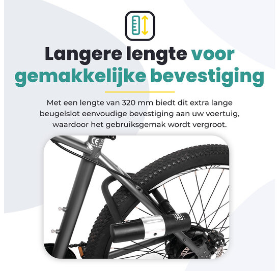 Voltano Beugelslot ART4 - Zwart - Gratis Framehouder - 180 x 320 MM