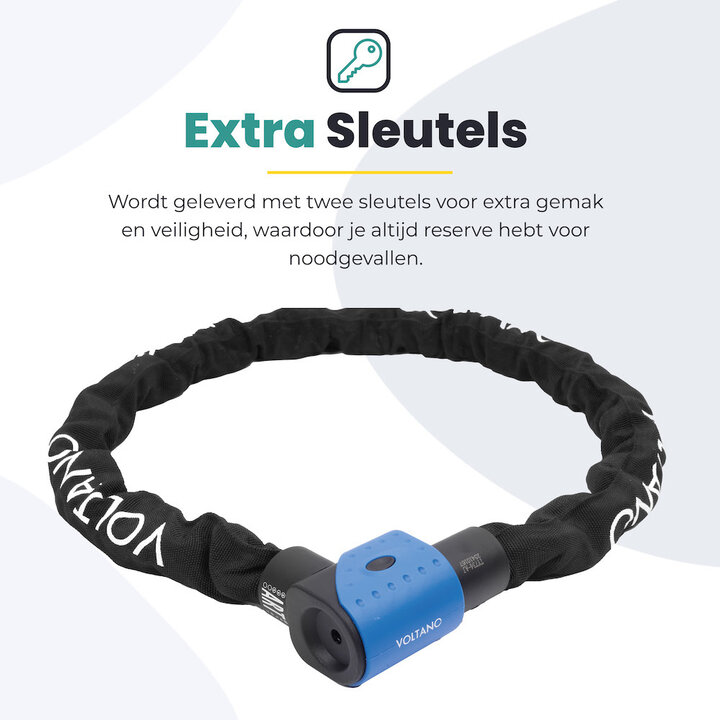 Voltano ART3 Kettingslot - Zwart - 120 CM - ART 3 Slot