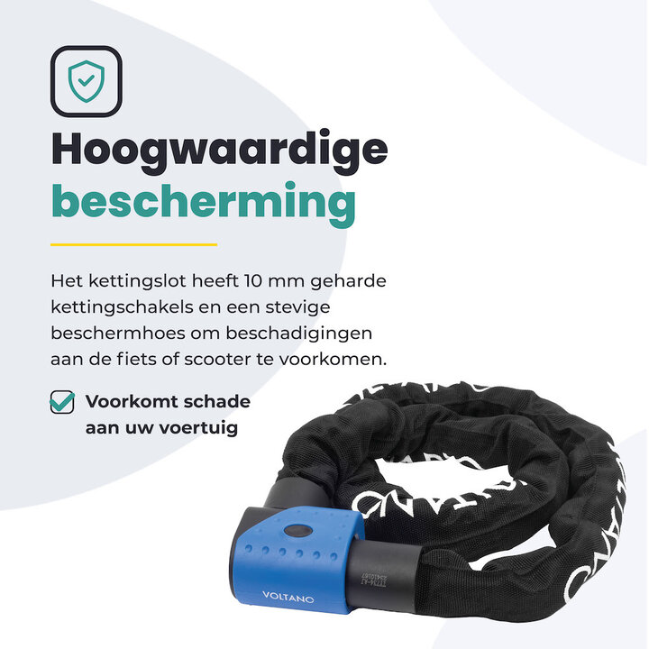 Voltano ART3 Kettingslot - Zwart - 120 CM - ART 3 Slot